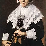 Франс Халс - Портрет женщины с веером в руке