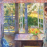 Окно с золотыми рыбками, 1916, Чайлд Фредерик Хассам