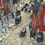 Флаги на 57-ой улице , 1918, Чайлд Фредерик Хассам