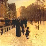 Бостон в наступающих сумерках, 1885-86, Чайлд Фредерик Хассам