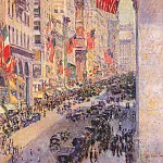 Вверх по авеню до 34-ой улицы, май 1917, Чайлд Фредерик Хассам