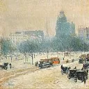 Зима на Юнион-сквер, ок.1892, Чайлд Фредерик Хассам