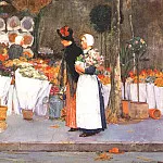 У торговца цветами, 1889, Чайлд Фредерик Хассам