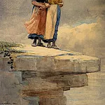 Winslow Homer - Looking over the Cliff