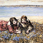 Hornel_Edward_Atkinson_Gathering_Flowers_By_The_Seashore, Эдвард Мэтью Уорд