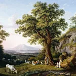 Фридрих Георг Вейтш - Аркадский пейзаж с Аполлоном