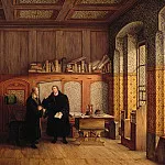 Комната Лютера в Виттенберге. Беседа Лютера и Меланхтона