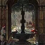 Франц Крюгер - Внутренний двор с фонтаном