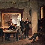 Адольф фон Менцель - Винный бар Лютер и Вегнер