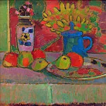 Карл Хагемейстер - Натюрморт с цветами и фруктами