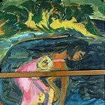 Эрнст Людвиг Кирхнер - Девушка на пляже (обратная сторона картины Мост Гогенцоллернов, Кёльн)