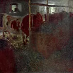 Cows in the stable, Gustav Klimt