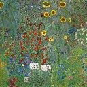 Garden With Sunflowers, Gustav Klimt