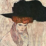 Black Feather Hat, Gustav Klimt