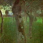 Orchard in the Evening, Gustav Klimt