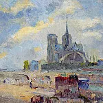 Albert-Charles Lebourg - Notre Dame de Paris and the Bridge of the Archeveche