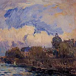 Albert-Charles Lebourg - Paris the Seine at Pont des Arts and the Institute