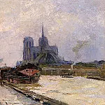 Albert-Charles Lebourg - Notre Dame de Paris View from Pont de la Tournelle