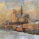 Albert-Charles Lebourg - The Quay de La Tounelle and Notre Dame Paris
