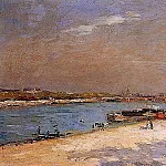 Альбер-Шарль Лебур - Разгрузка барж с песком в порту Берси
