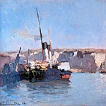 Albert-Charles Lebourg - Dieppe Vapeur Amarre 1881
