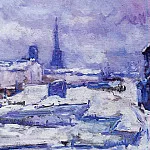 Альбер-Шарль Лебур - Руан в снегу