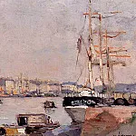 Albert-Charles Lebourg - The Port of Rouen with Cathedral