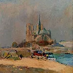 Альбер-Шарль Лебур - Вид Нотр Дам де Пари, 1909
