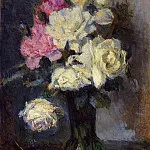Albert-Charles Lebourg - Bouquet of Roses in a Vase