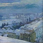 Альбер-Шарль Лебур - Городок Эрбле под снегом, 1895