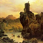 Карл Фридрих Лессинг - Рыцарский замок на скале