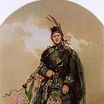 Eugene-Louis Lami - A Piper of the 79th Highlanders at Chobham Camp in 1853
