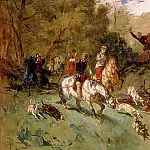 Eugene-Louis Lami - Mary Stuart hunting
