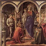 Fra Filippo Lippi - Madonna And Child With St Fredianus And St Augustine
