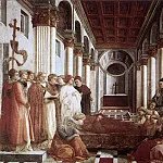 Фра Филиппо Липпи - Похороны Смерть Святого Стефана, 1452-66 (фреска, кафедральный собор Прато)