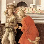 Фра Филиппо Липпи - Мадонна с Младенцем и сцены из жизни Св. Анны, фрагмент