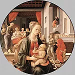 Фра Филиппо Липпи - Мадонна с младенцем и сцены из жизни Св. Анны