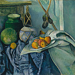 Still Life with a Ginger Jar and Eggplants, Paul Cezanne