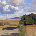 The Roman Campagna, with the Claudian Aqueduct, Jean-Baptiste-Camille Corot