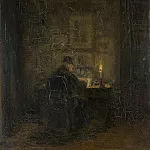 Part 4 National Gallery UK - Jozef Israels - An Old Man writing by Candlelight