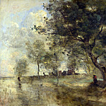 A Flood, Jean-Baptiste-Camille Corot