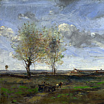 A Wagon in the Plains of Artois, Jean-Baptiste-Camille Corot