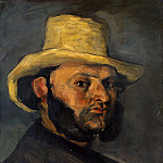 Gustave Boyer () in a Straw Hat, Paul Cezanne