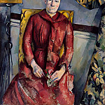 Madame Cézanne () in a Red Dress, Paul Cezanne