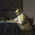 A Lady Writing, Johannes Vermeer