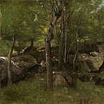 Rocks in the Forest of Fontainebleau, Jean-Baptiste-Camille Corot