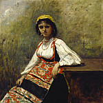 Italian Girl, Jean-Baptiste-Camille Corot