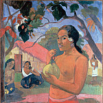 Woman Holding a Fruit (), Paul Gauguin