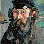 Self-Portrait in a Casquette, Paul Cezanne