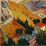 Hermitage ~ part 14 (Hi Resolution images) - Gogh, Vincent van - Landscape with House and Ploughman